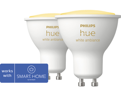 LED žárovka Philips HUE 8719514340121 White Ambiance GU10 / 4,3 W 250 lm 2200-6500 K 2 ks