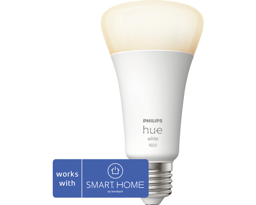 LED žárovka Philips HUE 8719514343320 White A67 E27 15.5W/100W 1600lm stmívatelná - kompatibilní se SMART HOME by hornbach Žárovka Philips Hue White 1600 s pečetí Smart Home by Hornbach