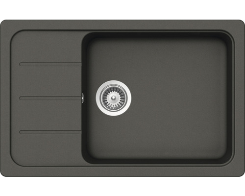 Granitový dřez Schock Formhaus D-100LS-U 500 x 780 mm asfalt FOMD100LSUGAS Granitový dřez s odtokovou armaturou