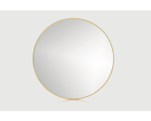 Kulaté zrcadlo do koupelny v rámu Cordia Round line mirror 100 x 100 cm v zlatém rámu R1000G_