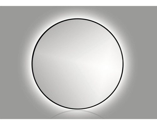 Kulaté LED zrcadlo do koupelny s osvětlením Cordia Round line backlight mirror v černém rámu 100 x 100 cm R10000B IP44_