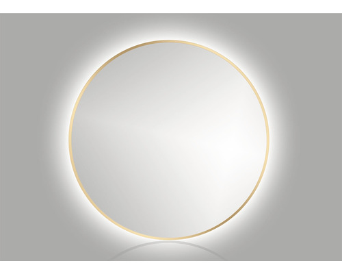Kulaté LED zrcadlo do koupelny s osvětlením Cordia Round line backlight mirror v zlatém rámu 100 x 100 cm R10000G IP44_