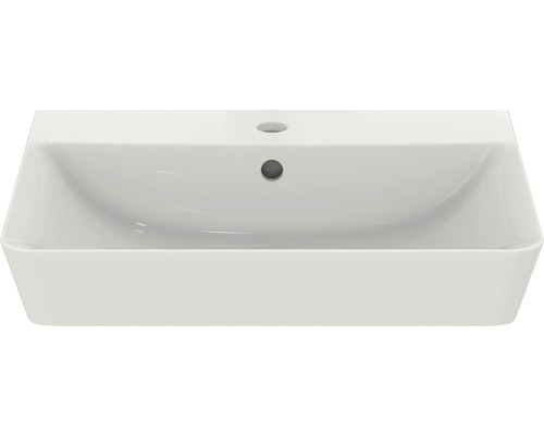 Obdélníkové umyvadlo z keramiky s otvorem pro kohoutek a přepadem