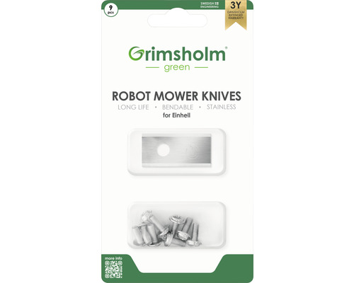 Náhradní nože Grimsholm pro robotické sekačky Einhell balení 9 ks
