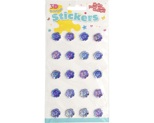 Balení 3D květinových samolepek pro ruční práce