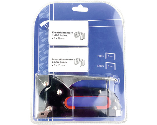 Ruční sešívačka s náhradními sponkami ve dvou velikostech