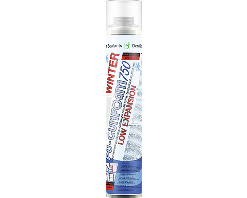Zimní pěna nízkoexpanzní Den Braven pistolová 750 ml PU pěna zimní 750 pro pistole na pěnu s nízkou expanzí