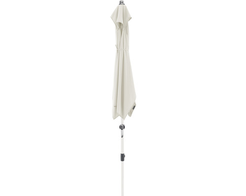 Zavřený zahradní slunečník s bílou tyčí