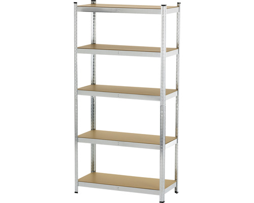 Vysokozátěžový zasunovací regál EASYmaxx, pozinkovaný, 1800x900x400 mm, 5 polic, nosnost 875 kg Vysokozátěžový zasunovací regál EASYmaxx, pozinkovaný, 1800x900x400 mm, 5 polic, nosnost 875 kg