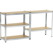 Kovový regál s policemi