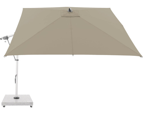 Čtvercový slunečník s boční tyčí a podstavcem