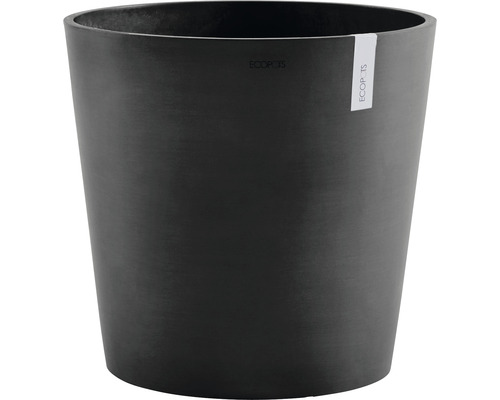 Výsadbový květináč Ecopots Amsterdam plastový Ø 60 cm V 54,8 cm tmavě šedý Černý plastový květináč