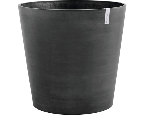 Výsadbový květináč Ecopots Amsterdam s kolečky plastový Ø 60 cm V 56 cm tmavě šedý Černý plastový květináč