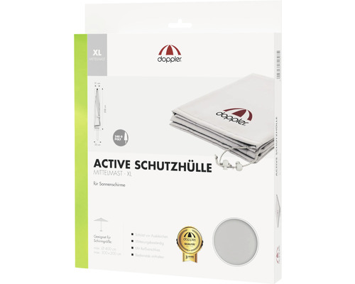 Balení ochranného obalu Doppler Active pro slunečníky se středovou tyčí ve velikosti XL