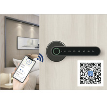 Chytré dveře s digitálním zámkem a ovládáním pomocí smartphonu v ložnici