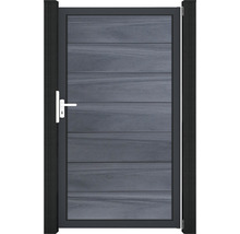 Plastová zahradní branka s kovovým rámem a madlem