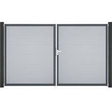 Dvoukřídlá brána s klikou a vodorovnou výplní