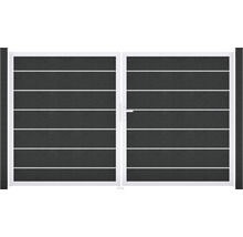 Dvoukřídlá brána s vodorovnými lamelami