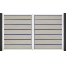 Dvoukřídlá brána s vodorovnými lamelami