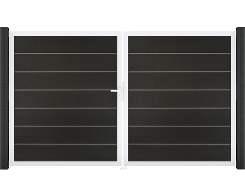 Brána GroJa Flex Grande Premium Dvoukřídlá brána s horizontálními lamelami pro venkovní použití