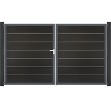 Dvoukřídlá brána s vodorovnými lamelami