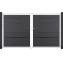 Dvojitá brána z plastu s hliníkovým rámem