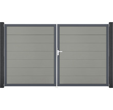 Dvoukřídlá brána z hliníku s rukojetí