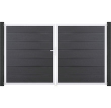 Dvoukřídlá brána s vodorovnými lamelami