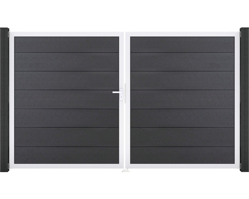 Brána GroJa Flex Grande levá Dvoukřídlá brána s vodorovnými lamelami
