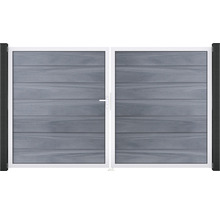 Dvoukřídlá brána s výplní z plastových lamel