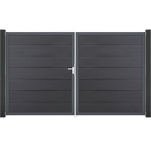 Dvoukřídlá brána s horizontálními lamelami