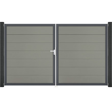 Dvoukřídlá brána s klikou a horizontální výplní