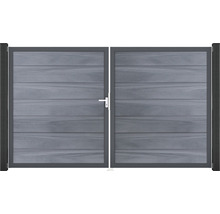 Dvoukřídlá brána z plastu s hliníkovým rámem