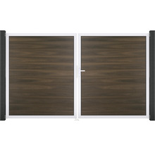 Dvoukřídlá brána s výplní z vodorovných profilů