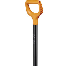 Logo Fiskars na násadě rýče s rukojetí