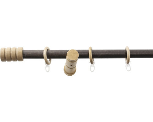 Garnýž dřevěná Rullo Ø 28 mm 240 cm přírodní/wenge Garnýž dřevěná Rullo Ø 28 mm 240 cm přírodní/wenge