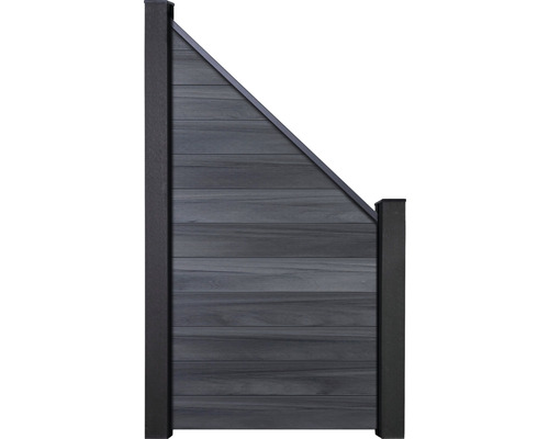 Šedý dřevěný paraván s rámem