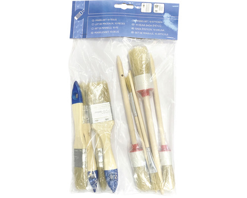 Sada štětců, deset kusů v balení