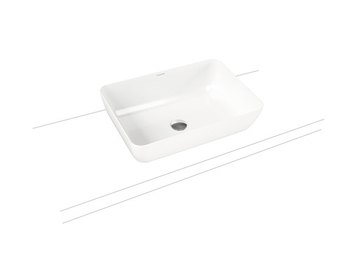 Umyvadlo na desku KALDEWEI CAYONO ocel bílá 52 x 35,5 x 13,6 cm 913506000001 Umyvadlo na desku z sanitární keramiky