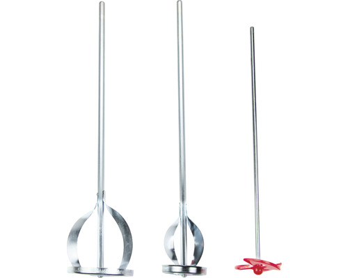 Tři míchadla z kovu a plastu