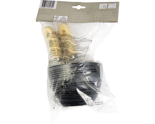 Květináč s dřevěnou rukojetí v sáčku