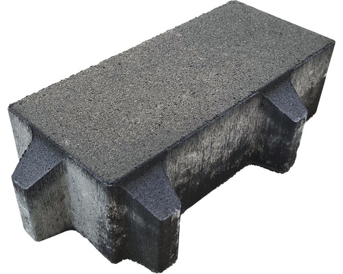 Drenážní dlažba Hydropas 30 x 15 x 8 cm černá Šedá dlažební kostka se systémem pero a drážka