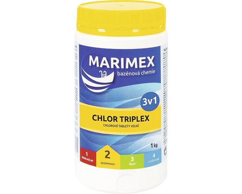 Bazénová chemie chlorové tablety velké MARIMEX Chlor Triplex 3v1 1 kg-0
