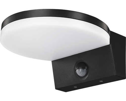 LED venkovní nástěnné osvětlení Top Light NOVARA C PIR IP65 15W 1300lm 4000K černé se senzorem pohybu