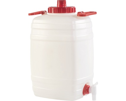 Plastový sud s širokým hrdlem a výpustným kohoutem