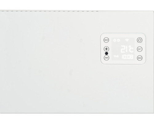 Bílý radiátorový termostat s digitálním displejem