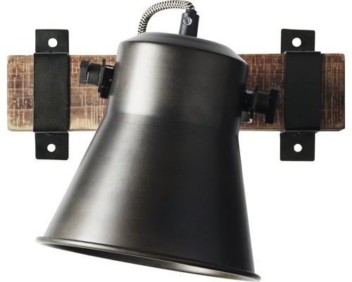 Nástěnné svítidlo z kovu a dřeva