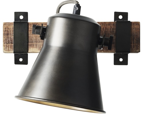 Nástěnné svítidlo z kovu a dřeva