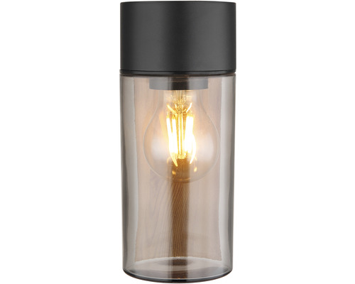 Stolní lampa se skleněným válcem a žárovkou