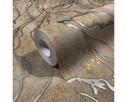 Role strukturované tapety s rostlinným motivem